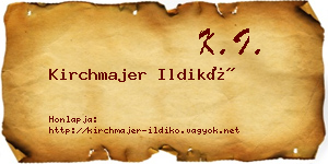 Kirchmajer Ildikó névjegykártya