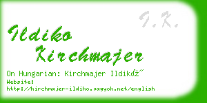 ildiko kirchmajer business card